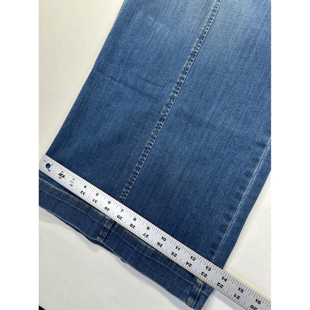 New Spanx Seamed Front Wide Leg Jeans 2X Tall Vintage Indigo Pull On Shapewear - Picture 9 of 11